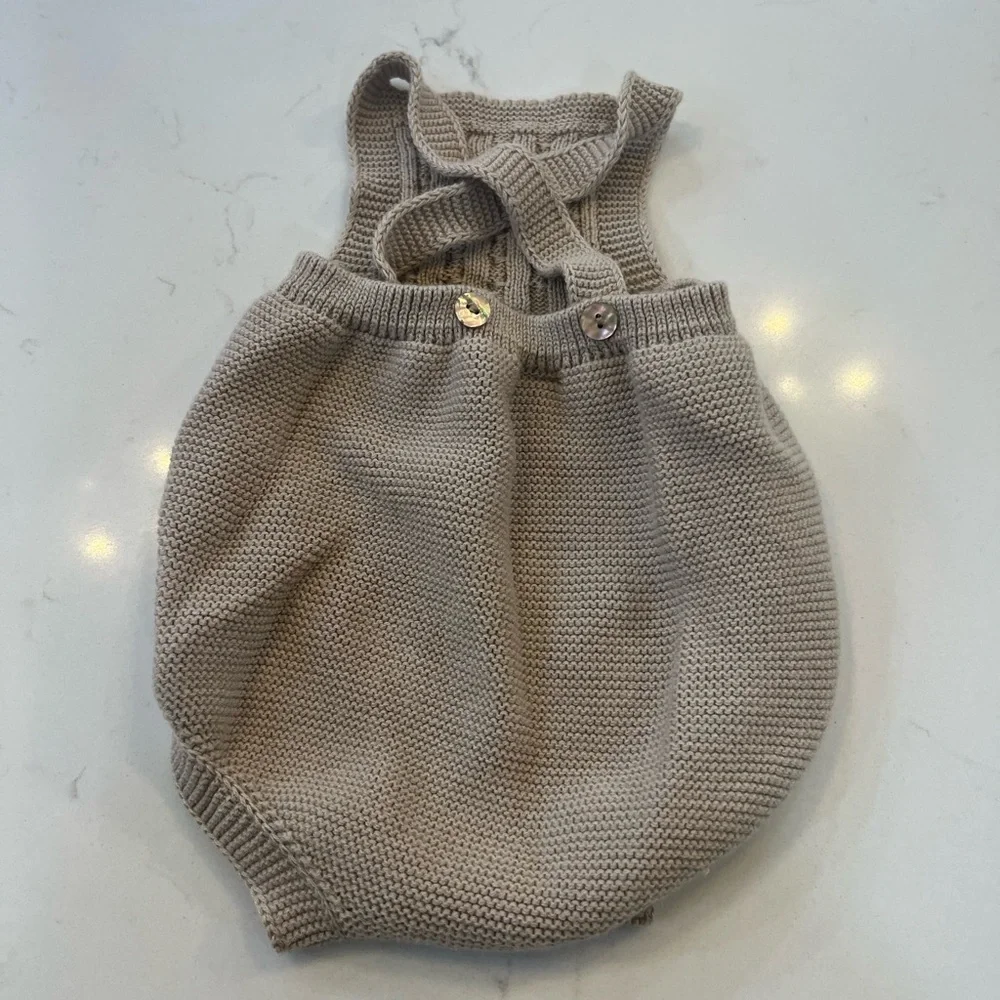 Cozy Knit Diaper Cover in Beige
